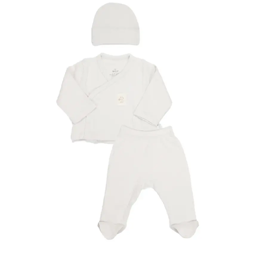 Bistyle Kız Zıbın Takımı 3lü Modal Lovely Fishing Ekru - 1