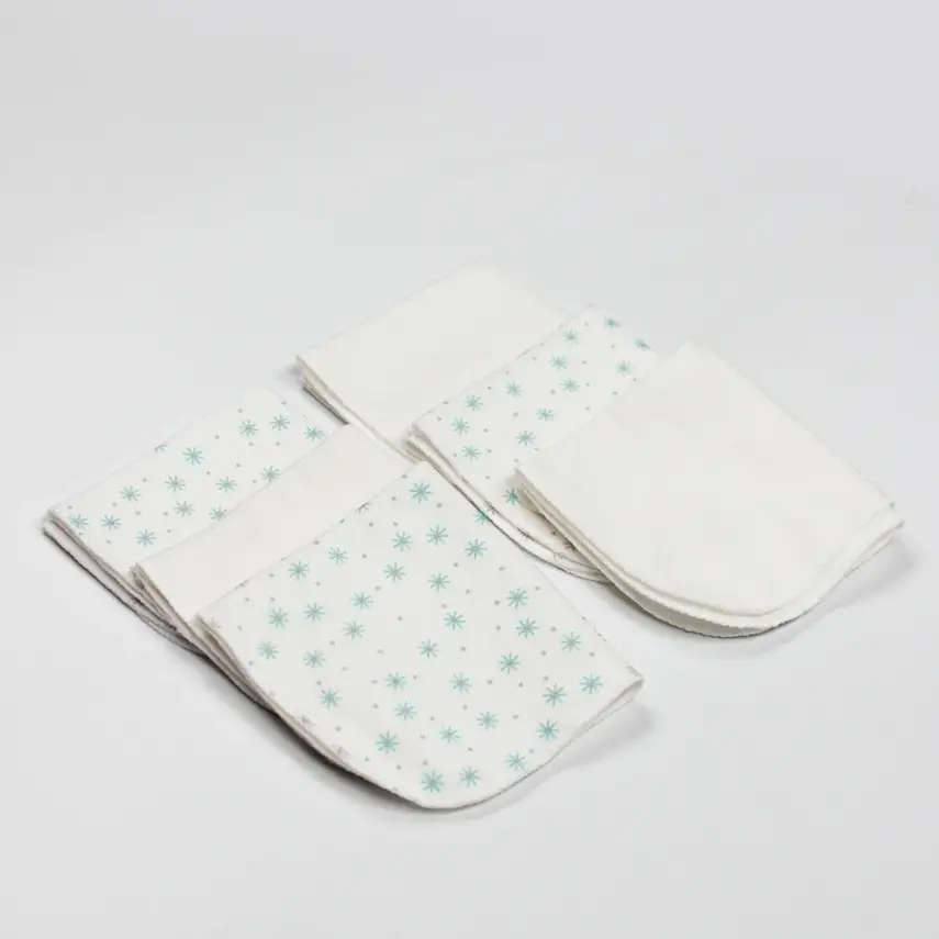 Bistyle Organik Ağız Mendili 6lı Stars Kutulu 20x20cm Nil - 2