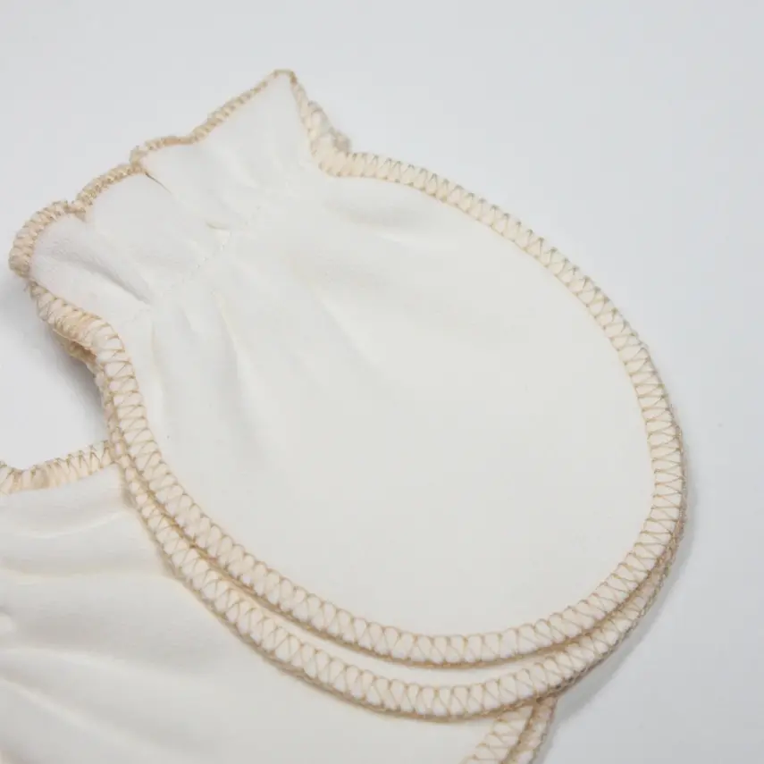 Bistyle Organik Bebek Eldiven 2li Basic Penye Ekru Unisex - 2