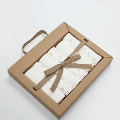 Bistyle Organik Mendil 6lı Stars Kutulu 20x20cm Bej - 3