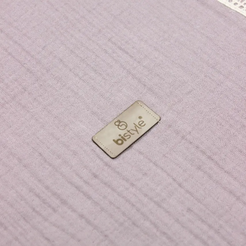 Bistyle Organik Müslin Battaniye Fistolu 80x90cm Antrasit - 4