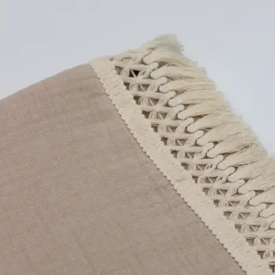 Bistyle Organik Müslin Battaniye Fistolu 80x90cm Bej - 3