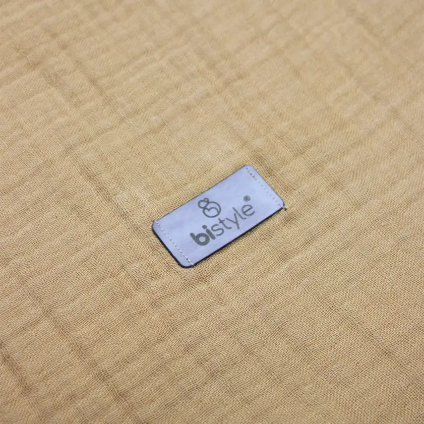 Bistyle Organik Müslin Battaniye Fistolu 80x90cm Hardal - 3