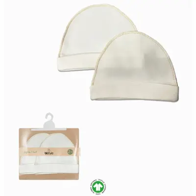 Bistyle Organik Şapka 2li Penye Basic Ekru