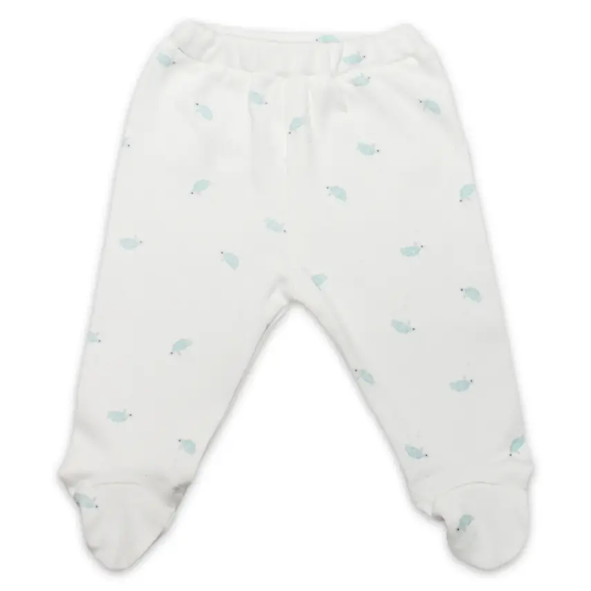 Bistyle Pantolon Patikli Hello World Mint - Ekru - 1