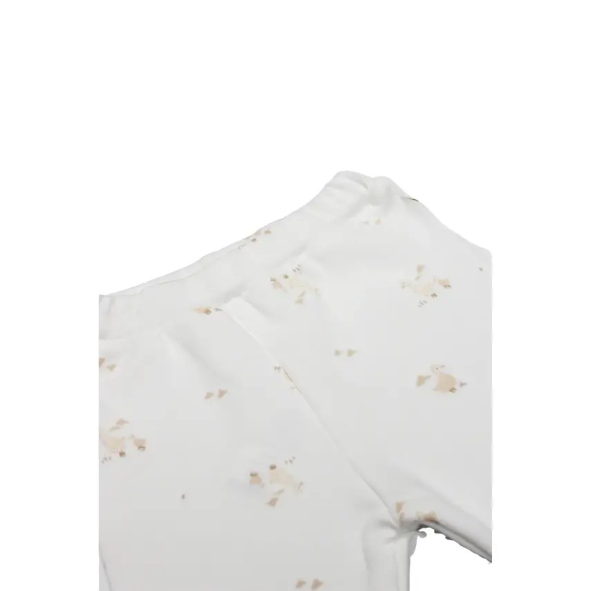 Bistyle Pantolon Patikli Welcome Baby Duck Sarı - Ekru - 2