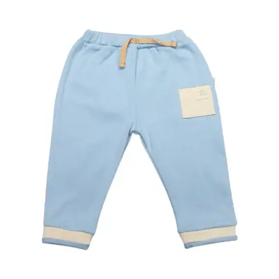 Bistyle Pantolon Patiksiz Curly Lamb Bej - Mavi - Ekru