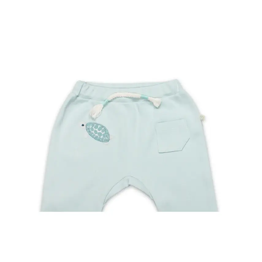 Bistyle Pantolon Patiksiz Hello World Mint - Ekru - 2