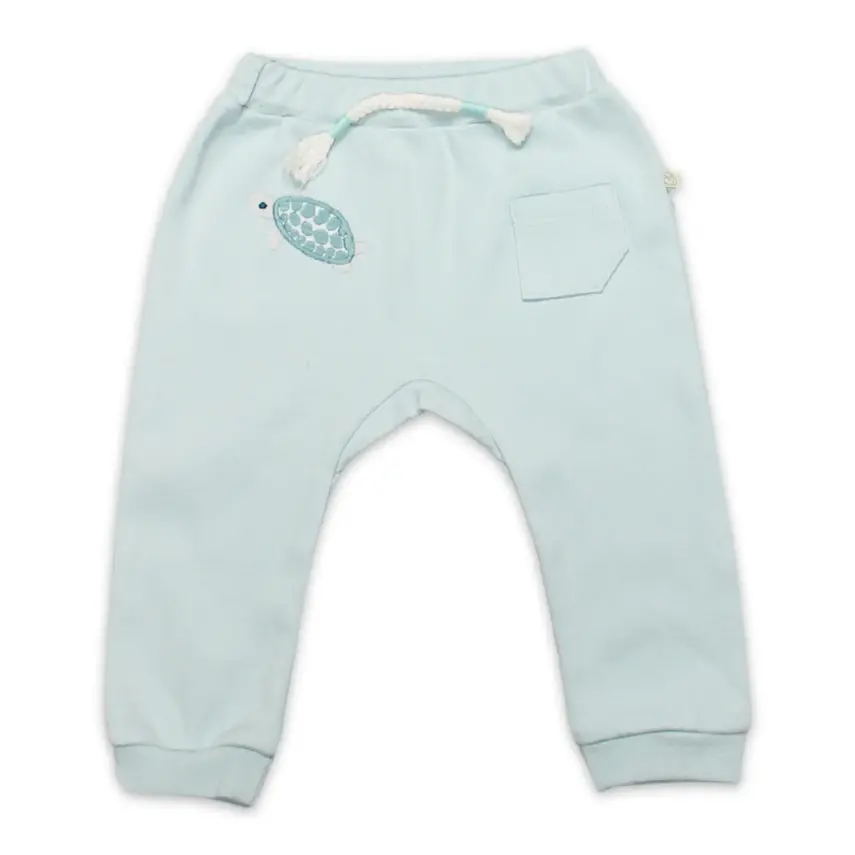 Bistyle Pantolon Patiksiz Hello World Mint - Ekru - 1