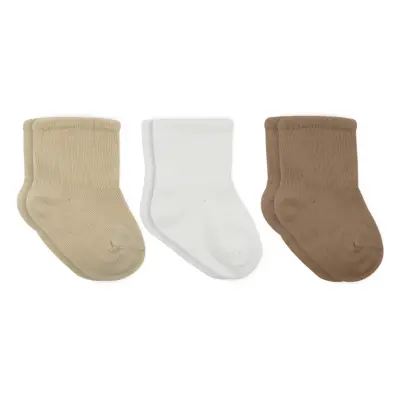 Bistyle Çorap Soket 3lü Penye Dog Girl Bej - Ekru - Kahverengi