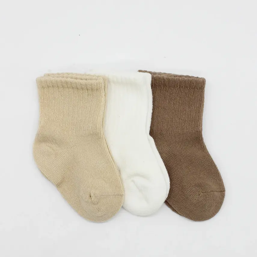 Bistyle Çorap Soket 3lü Penye Dog Girl Bej - Ekru - Kahverengi - 2
