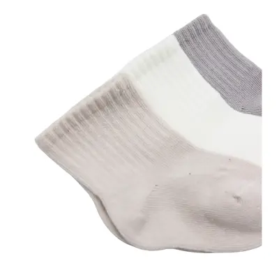 Bistyle Soket Çorap Penye 3lü Elephant Boy Gri - Ekru - Taş - 4