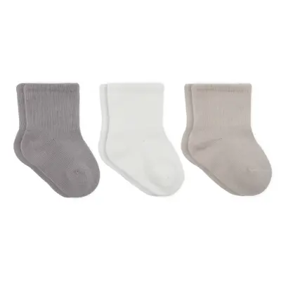 Bistyle Soket Çorap Penye 3lü Elephant Boy Gri - Ekru - Taş