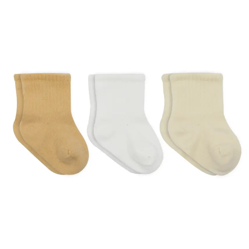 Bistyle Soket Çorap Penye 3lü Little Love Girl Somon - Ekru - Natural - 1