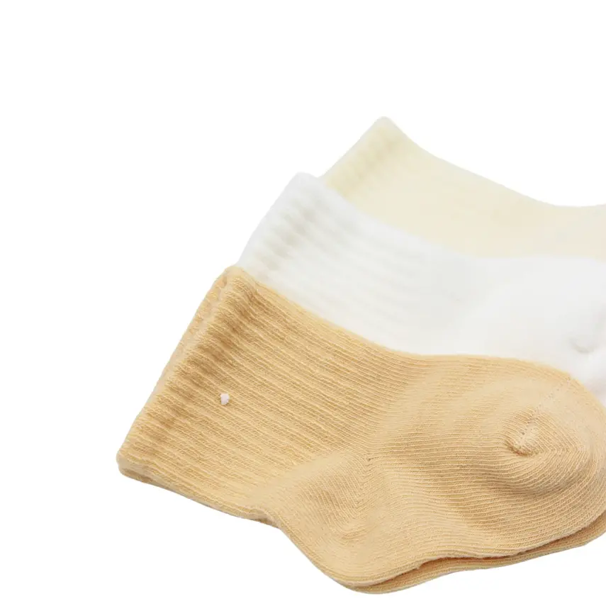 Bistyle Soket Çorap Penye 3lü Little Love Girl Somon - Ekru - Natural - 4