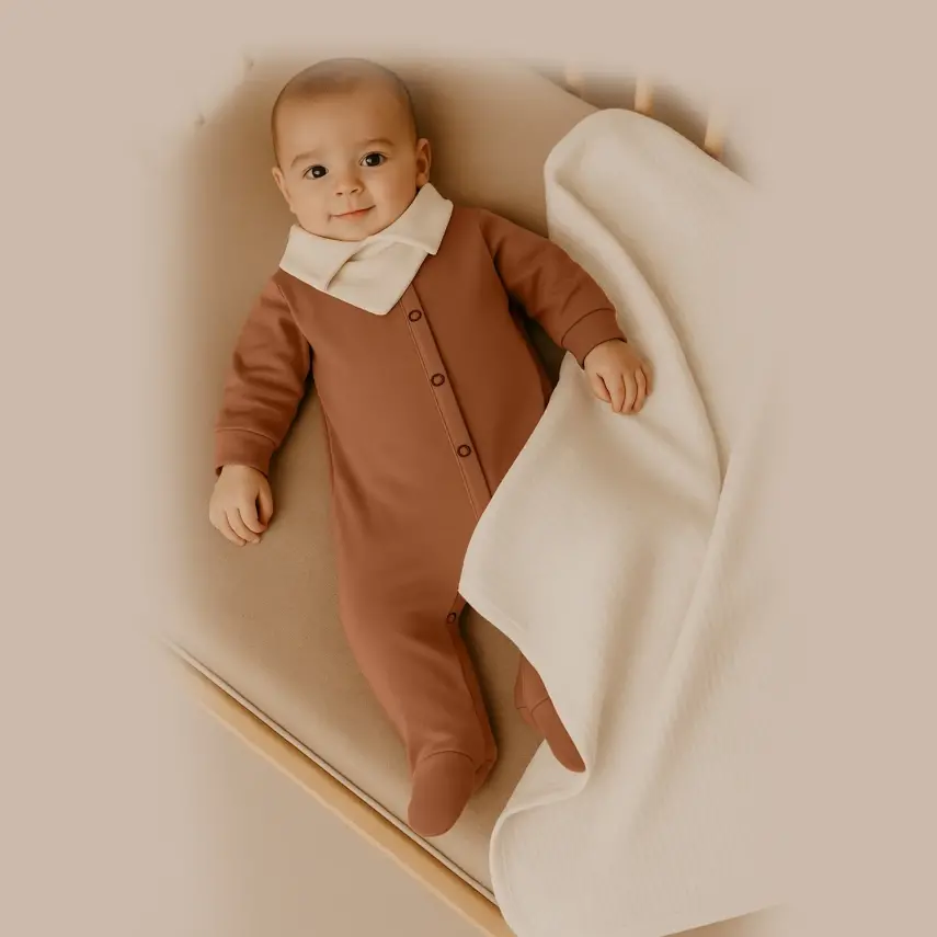 Bistyle Tulum Battaniyeli Gentleman Ekru - Kahverengi - 3