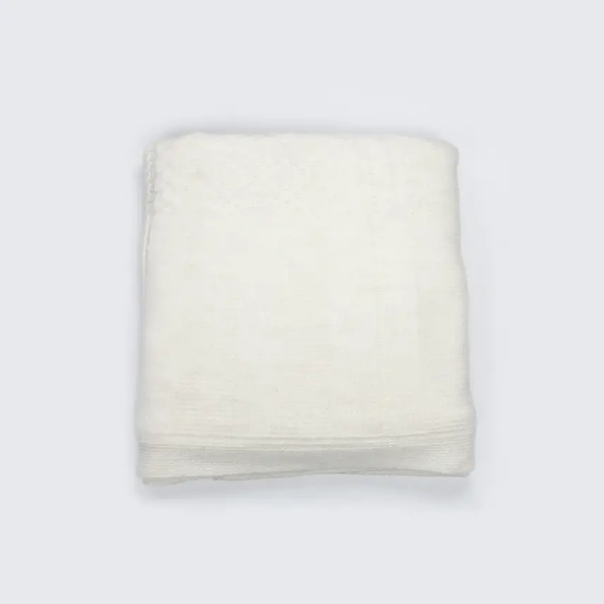 Bistyle Unisex Battaniye Welsoft Triko Winter Time 80x95cm Ekru - 1