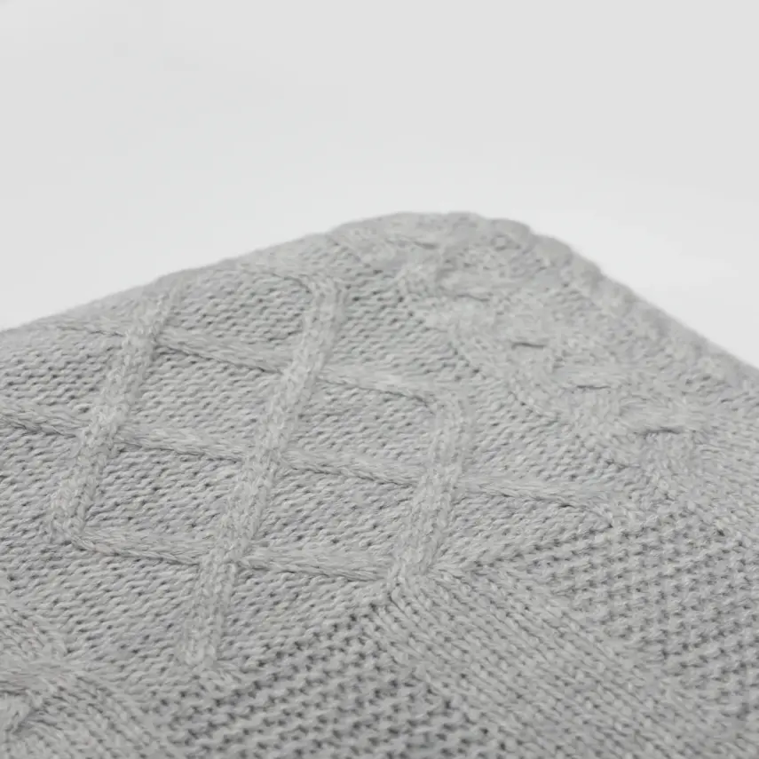 Bistyle Unisex Battaniye Welsoft Triko Winter Time 80x95cm Koyu Gri - 2