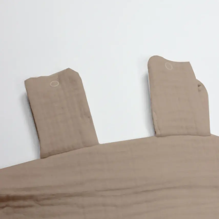 Bistyle Unisex Müslin Puset Yüz Örtüsü Fırfırlı Bej - 2