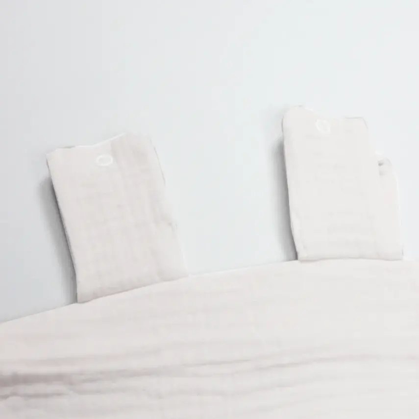 Bistyle Unisex Müslin Puset Yüz Örtüsü Fırfırlı Ekru - 2