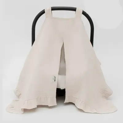 Bistyle Unisex Müslin Puset Yüz Örtüsü Fırfırlı Taş