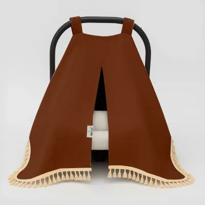 Bistyle Unisex Müslin Puset Yüz Örtüsü Püsküllü Kiremit