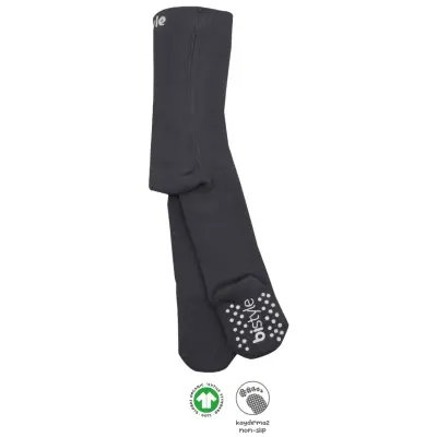 Bistyle Unisex Organik Çorap Külotlu Kaymaz Havlu Antrasit 