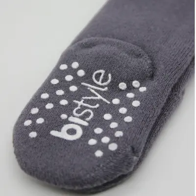 Bistyle Unisex Organik Çorap Külotlu Kaymaz Havlu Antrasit - 2