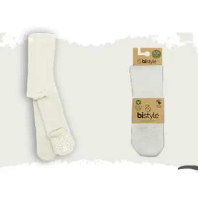 Bistyle Unisex Organik Çorap Külotlu Kaymaz Havlu Ekru - 4