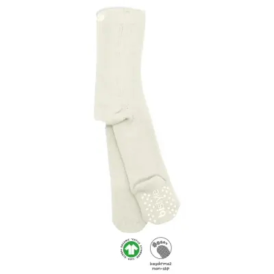 Bistyle Unisex Organik Çorap Külotlu Kaymaz Havlu Ekru - 3