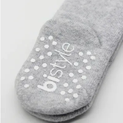 Bistyle Unisex Organik Çorap Külotlu Kaymaz Havlu Gri - 3