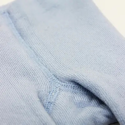 Bistyle Unisex Organik Çorap Külotlu Kaymaz Havlu Mavi - 17