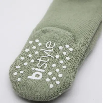 Bistyle Unisex Organik Çorap Külotlu Kaymaz Havlu Nil - 4