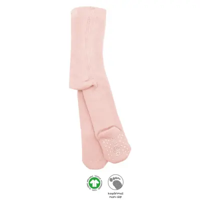 Bistyle Unisex Organik Çorap Külotlu Kaymaz Havlu Pembe - 1