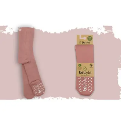 Bistyle Unisex Organik Çorap Külotlu Kaymaz Havlu Pudra - 6