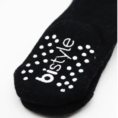 Bistyle Unisex Organik Çorap Külotlu Kaymaz Havlu Siyah - 3