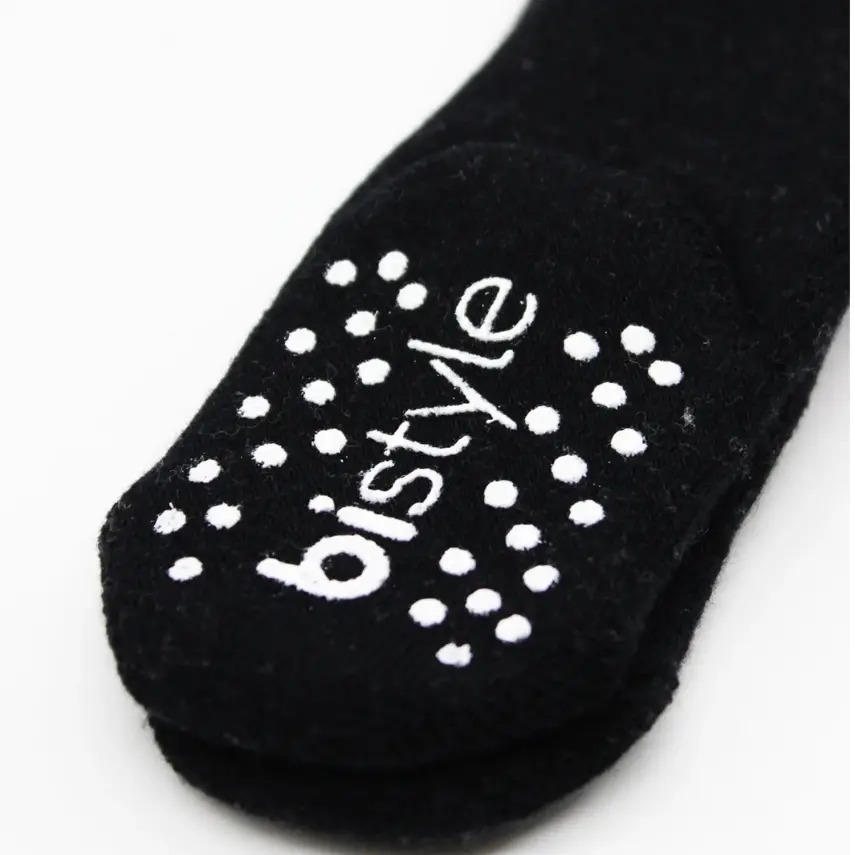 Bistyle Unisex Organik Çorap Külotlu Kaymaz Havlu Siyah - 13