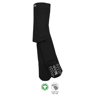 Bistyle Unisex Organik Çorap Külotlu Kaymaz Havlu Siyah - 8