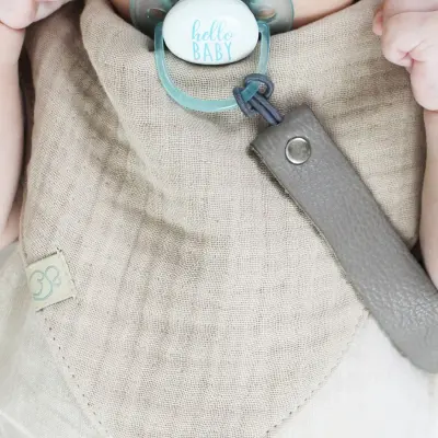 Bistyle Unisex Organik Fular Önlük Müslin 3lü Kiremit - Bej - Hardal - 5