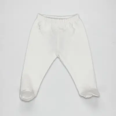 Bistyle Unisex Pantolon Patikli Natural Basic Style Ekru