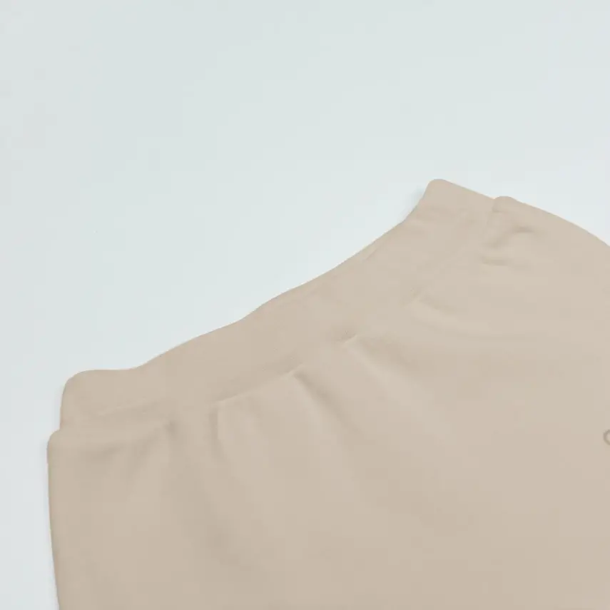 Bistyle Unisex Pantolon Patiksiz Natural Basic Style Bej - 2