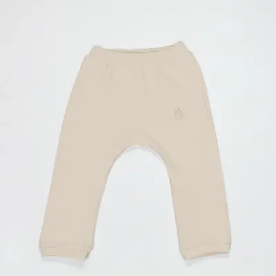 Bistyle Unisex Pantolon Patiksiz Natural Basic Style Bej