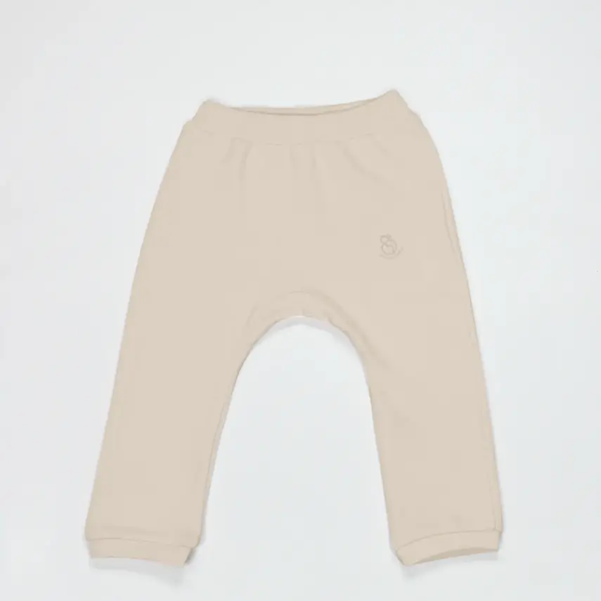 Bistyle Unisex Pantolon Patiksiz Natural Basic Style Bej - 1