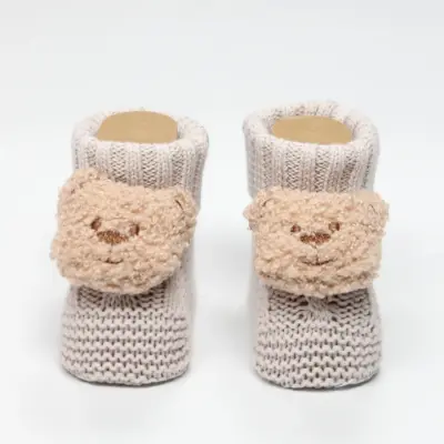 Bistyle Unisex Patik Triko Seperatörlü Aksesuarlı Bej