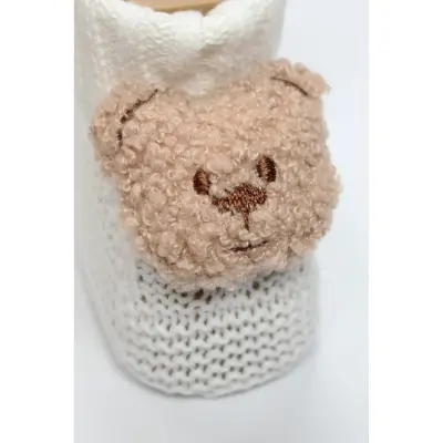 Bistyle Unisex Patik Triko Seperatörlü Aksesuarlı Ekru - 6