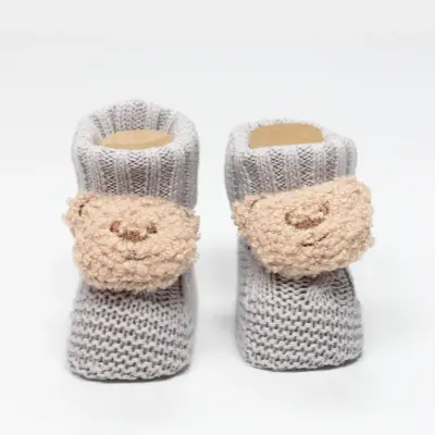 Bistyle Unisex Patik Triko Seperatörlü Aksesuarlı Gri