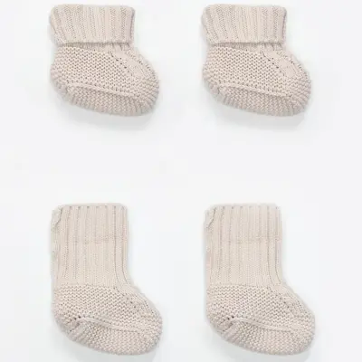 Bistyle Unisex Patik Triko Seperatörlü Bej (1)