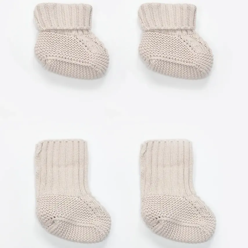 Bistyle Unisex Patik Triko Seperatörlü Bej - 2