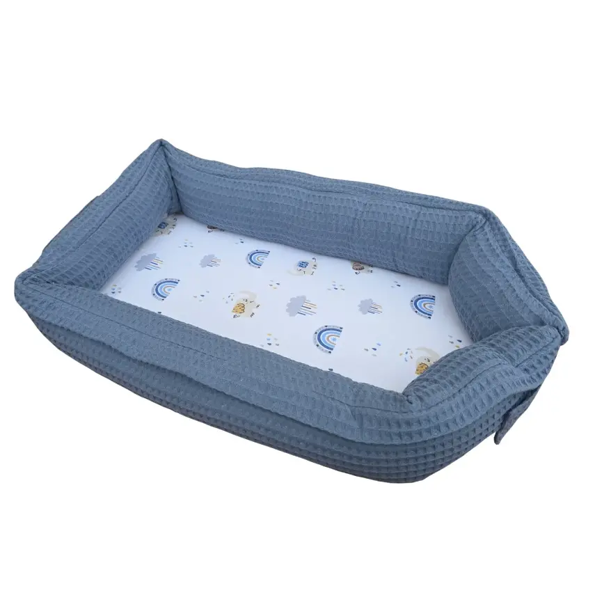 Bm Care Babynest Anne & Baba Yanı Yatağı Mavi Gökkuşağı - 1