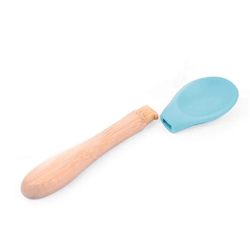 Bm Care Bambu Saplı Silikon Kaşık 9+ ay-mavi - 6